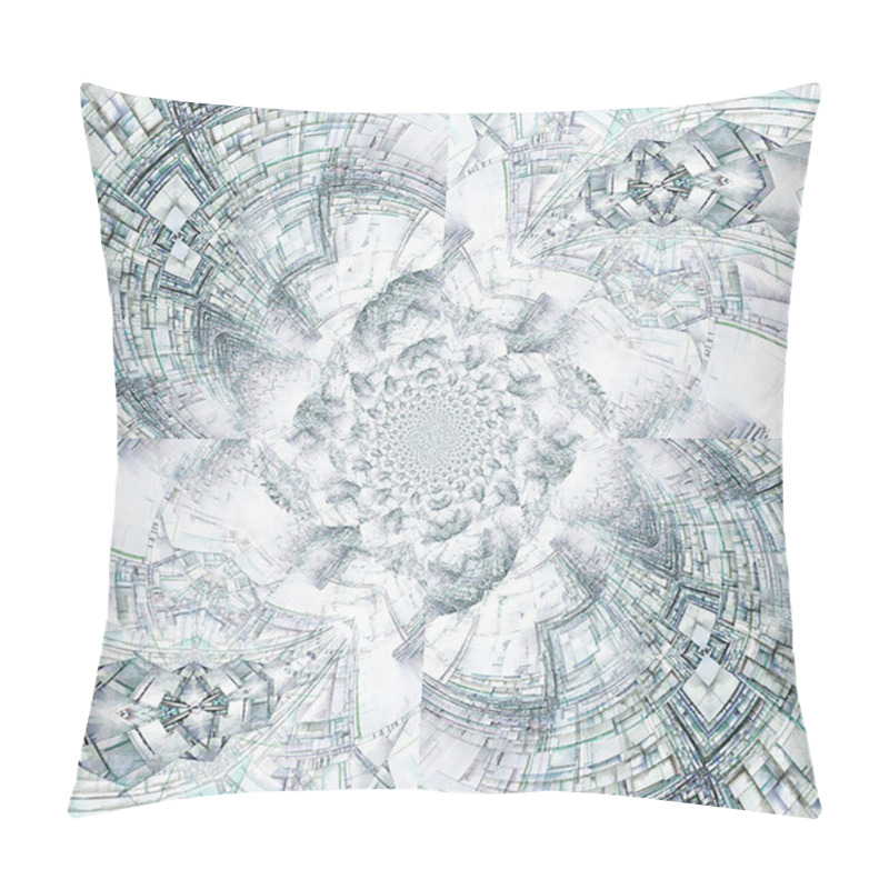 Personality  Abstract Fractal Pattern On A White Background. Digital Design. Graphic Elements For Creative Artwork Pillow Covers