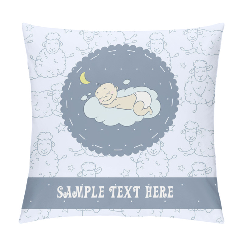 Personality  Baby Sleeping On A Cloud Pillow Covers