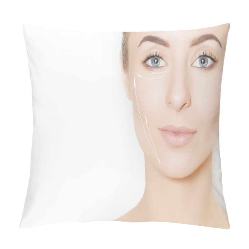 Personality  Skin Lifting, Beauty Concept Pillow Covers