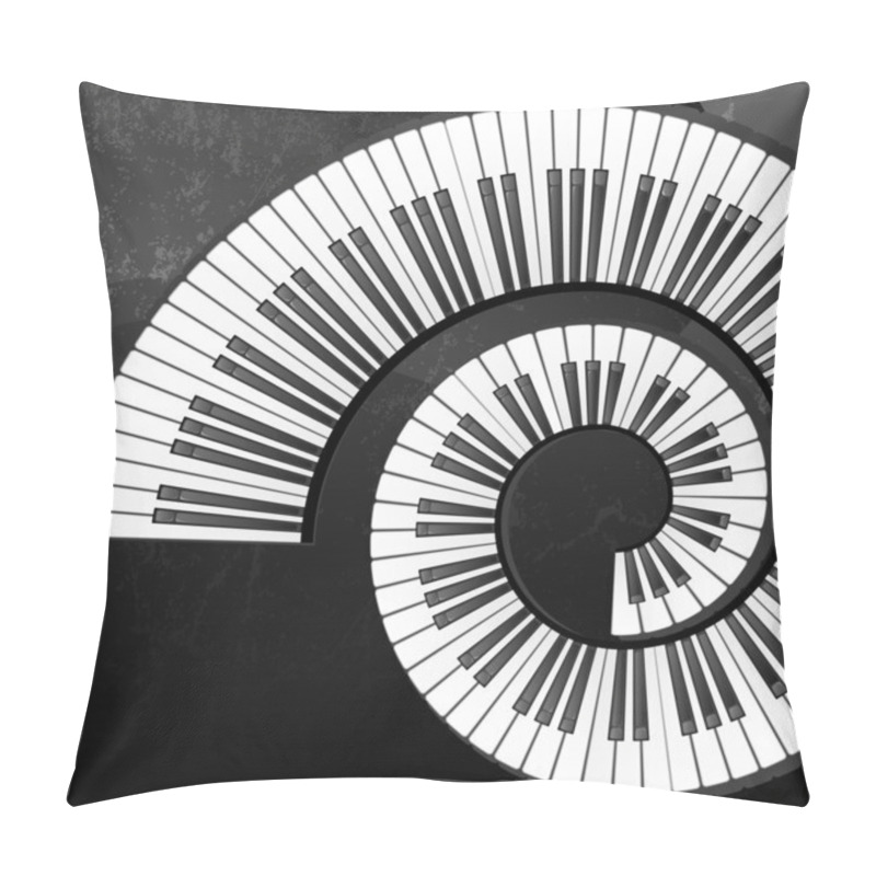 Personality  Grunge Abstract Background With Piano Keys Pillow Covers