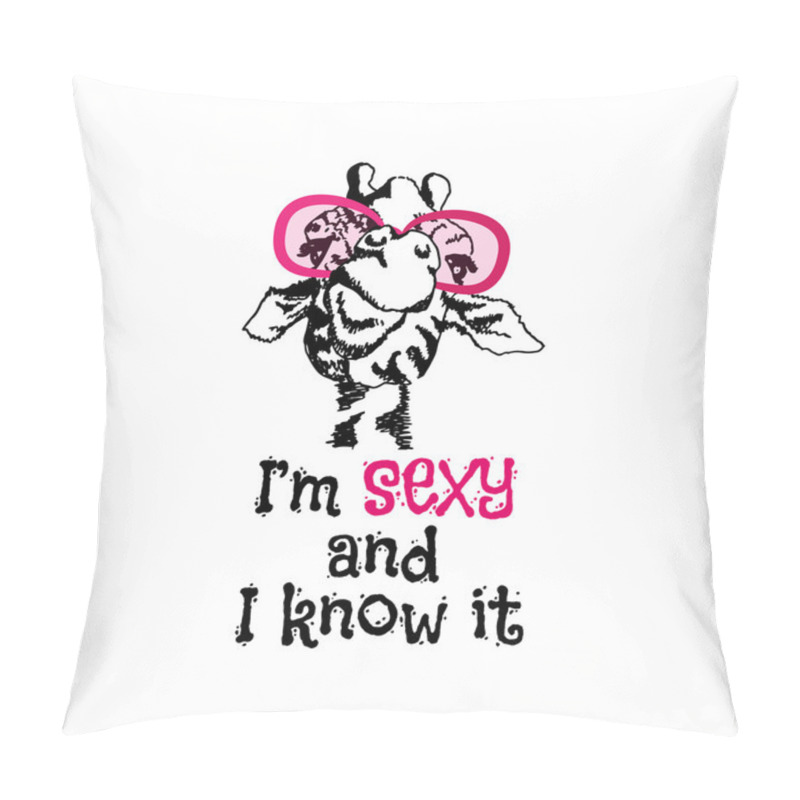 Personality  Head Of A Sexy Giraffe Pillow Covers