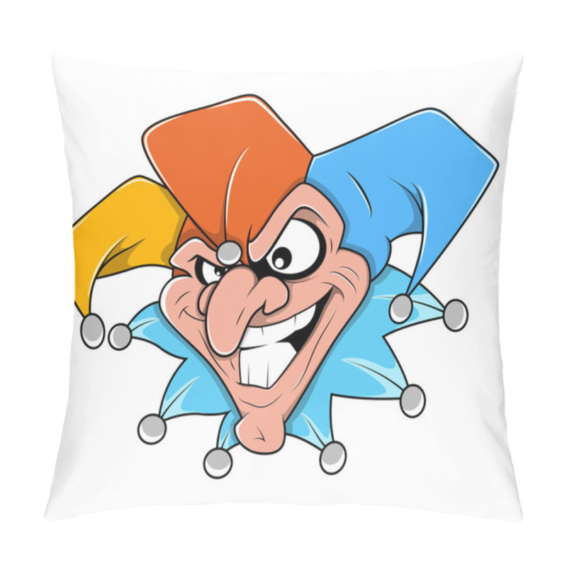 Personality  Evil Jester Tattoo Vector Pillow Covers