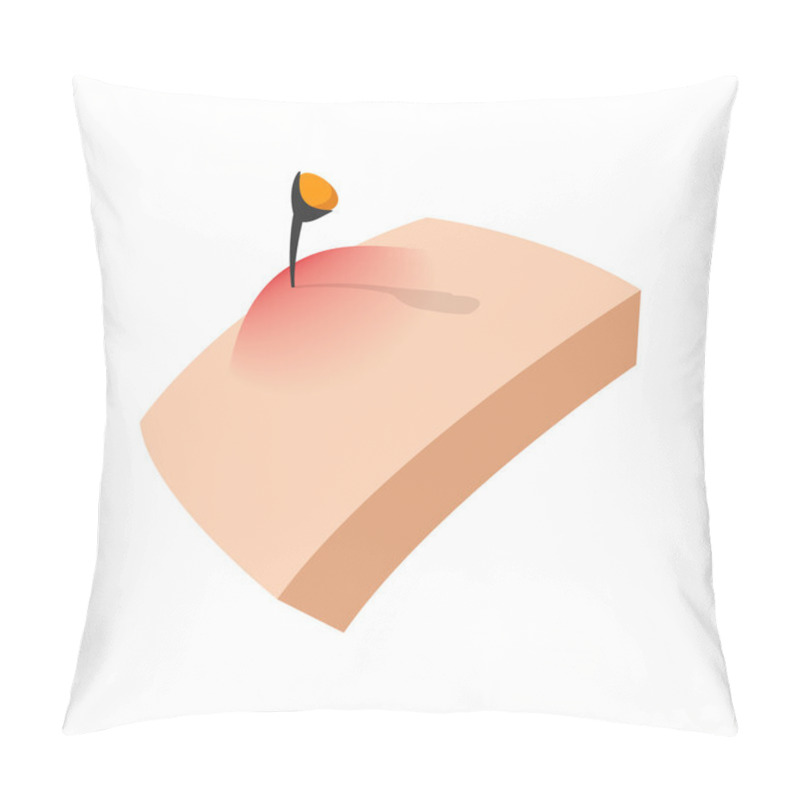 Personality  Bee Sting On The Skin Cartoon Icon Pillow Covers