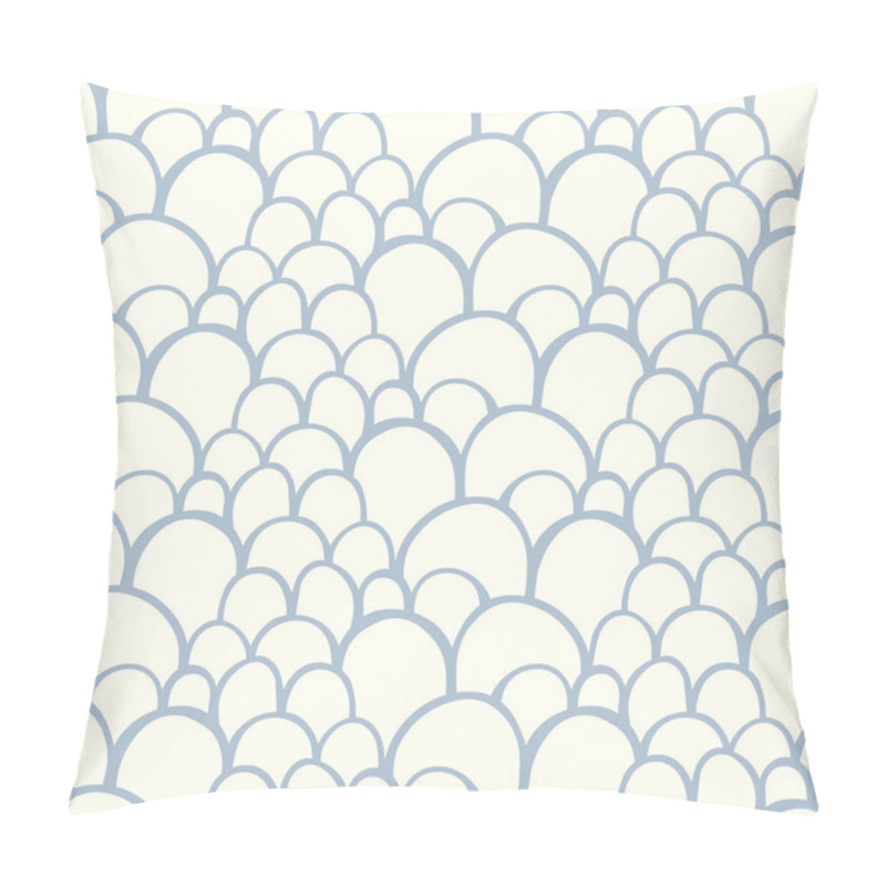 Personality  Seamless Pattern With Abstract Stylized Hand Drawn Scale Texture Pillow Covers