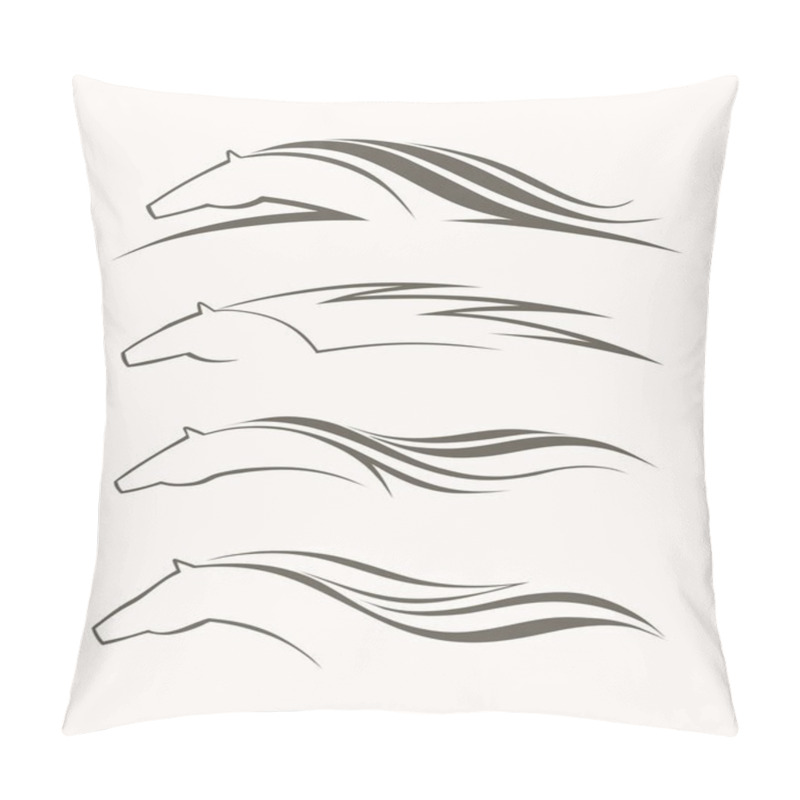 Personality  Horse Symbol Vector Pillow Covers