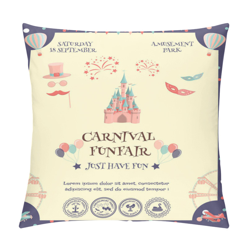 Personality  Poster Amusement Park Pillow Covers