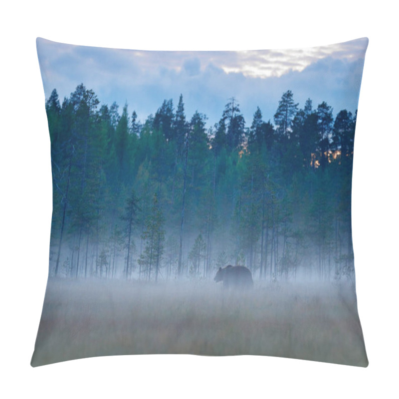 Personality  Bear Hidden In Yellow Forest Pillow Covers