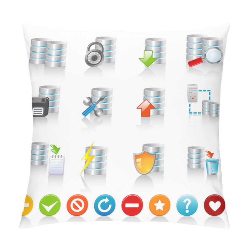 Personality  Database Icons Pillow Covers