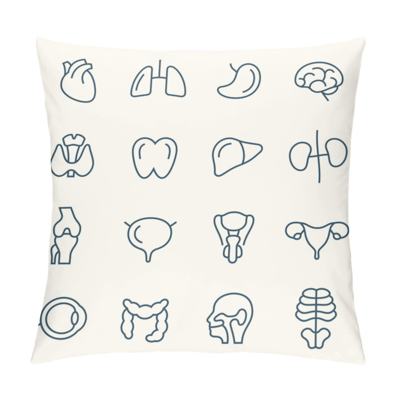 Personality  Human Organs Icons  Pillow Covers