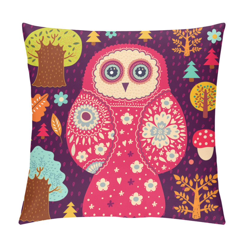 Personality  Background Wiht Owls Pillow Covers