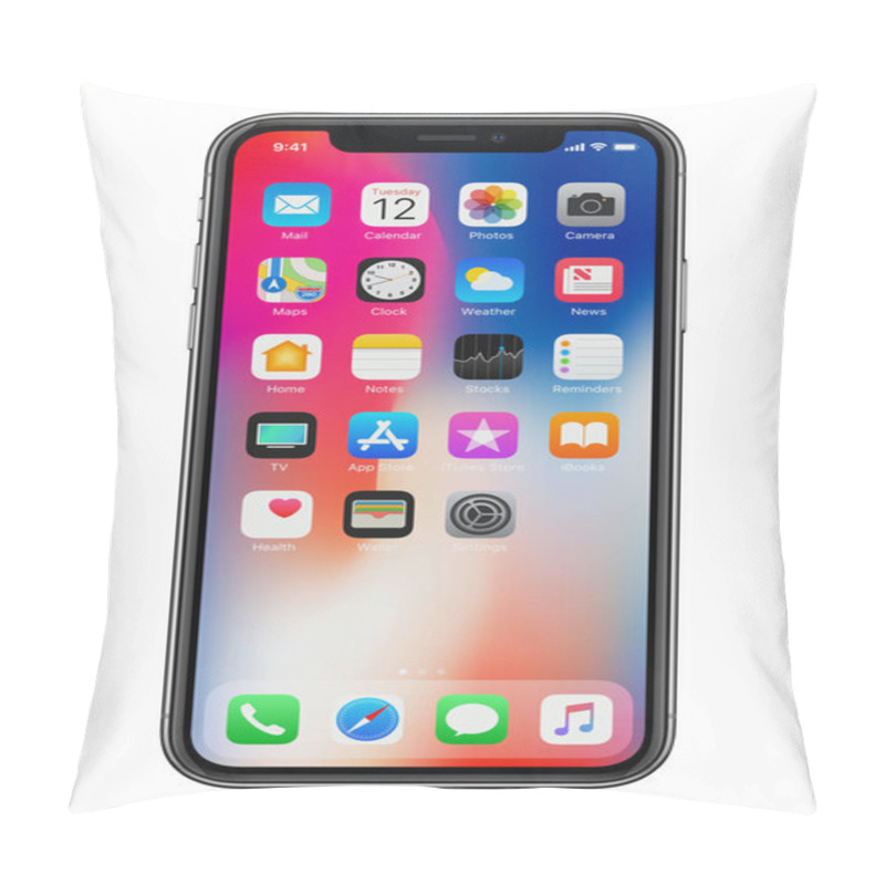 Personality  New Apple IPhone X Front View On White Background Pillow Covers