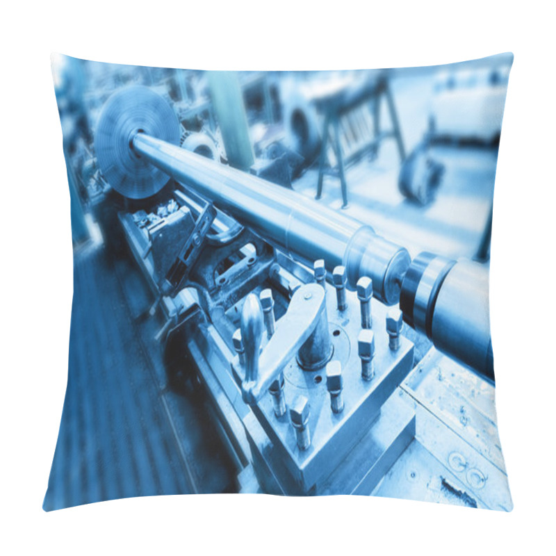 Personality  Drilling, Boring And Milling Machine In Workshop. Pillow Covers