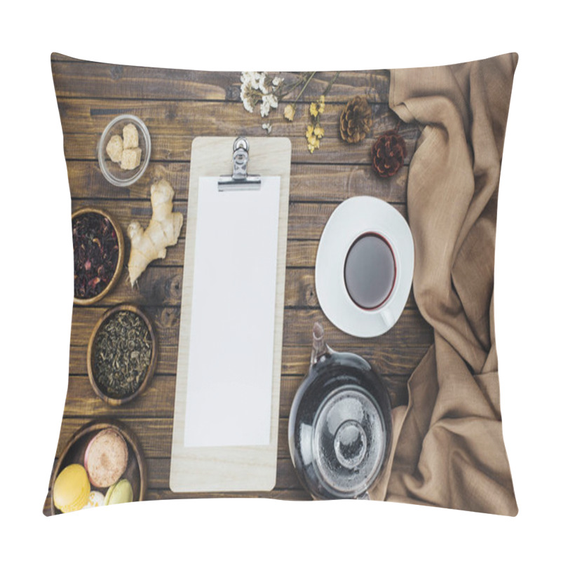 Personality  Tea Set And Blank Clipboard Pillow Covers