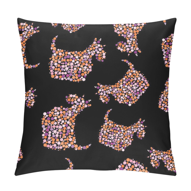 Personality  Seamless Pattern With Silhouettes Of Glamour Dogs Pillow Covers