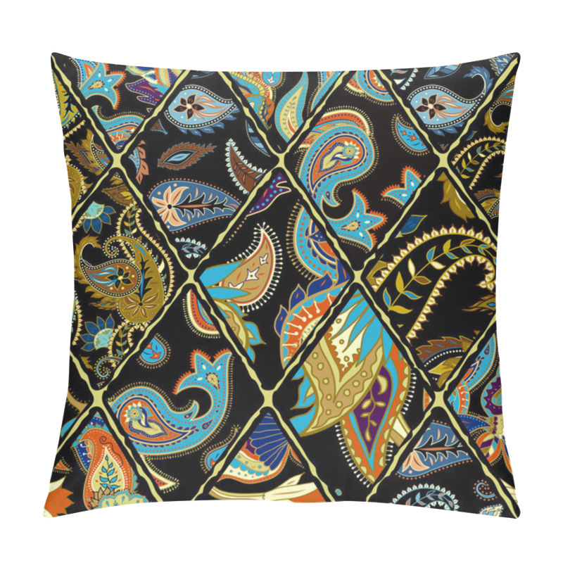 Personality  Geometric Patchwork Pattern Of A Squares. Pillow Covers