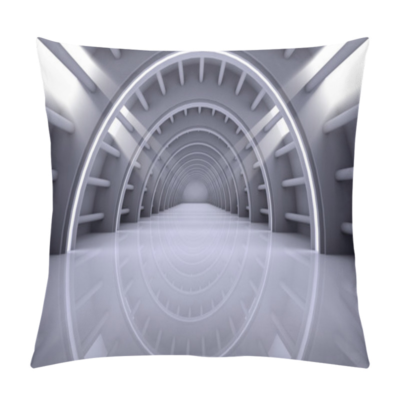 Personality  Modern Architecture Background Futuristic Interior Pillow Covers