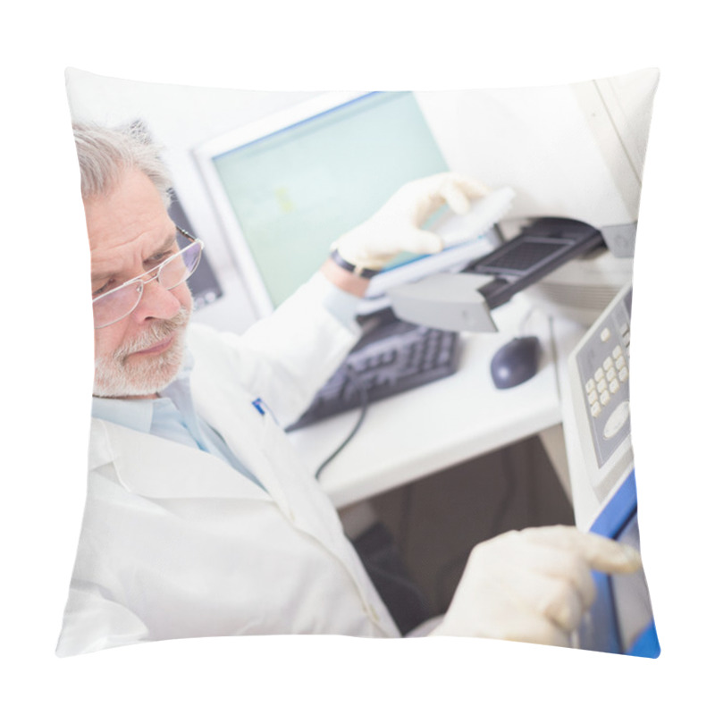 Personality  Life Scientist Researching In The Laboratory. Pillow Covers