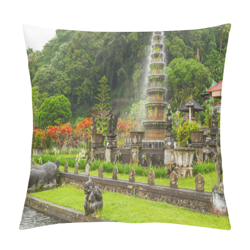 Personality  Water Palace Of Tirta Gangga. Landmark In Bali, Karangasem, Indo Pillow Covers