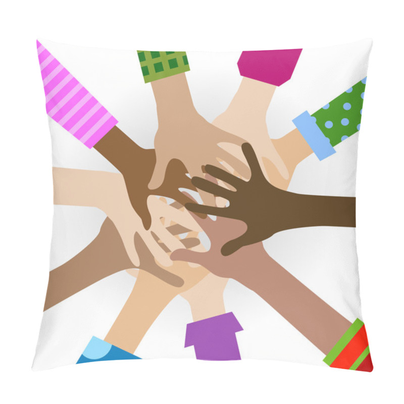 Personality  Hands Diverse Togetherness  Pillow Covers