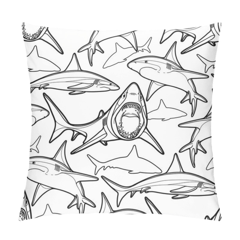 Personality  Graphic Sharks Pattern  Pillow Covers