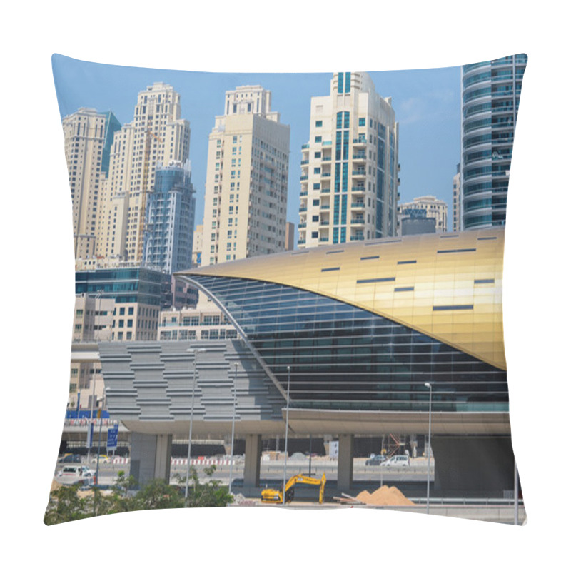 Personality  Jumeirah Lakes Tower Metro Station. Pillow Covers