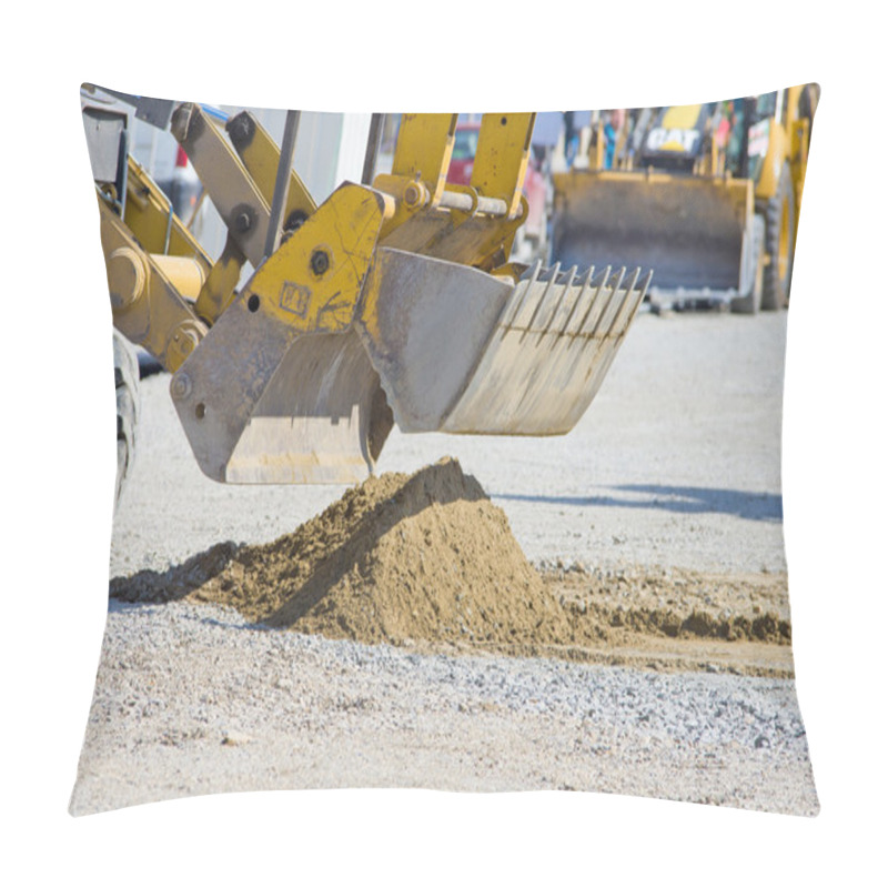 Personality  Bulldozer Bucket Collecting Sand Pillow Covers