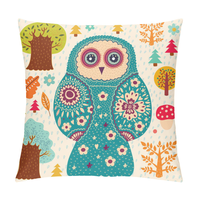 Personality  Background Wiht Owls Pillow Covers