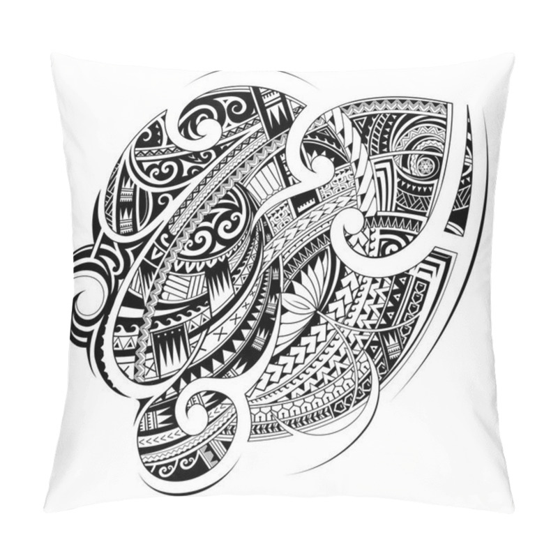 Personality  Maori Style Tribal Tattoo Shape Pillow Covers