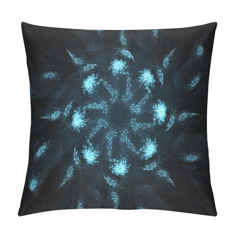 Personality  Abstract Design Of White Powder Cloud Against Dark Background Pillow Covers