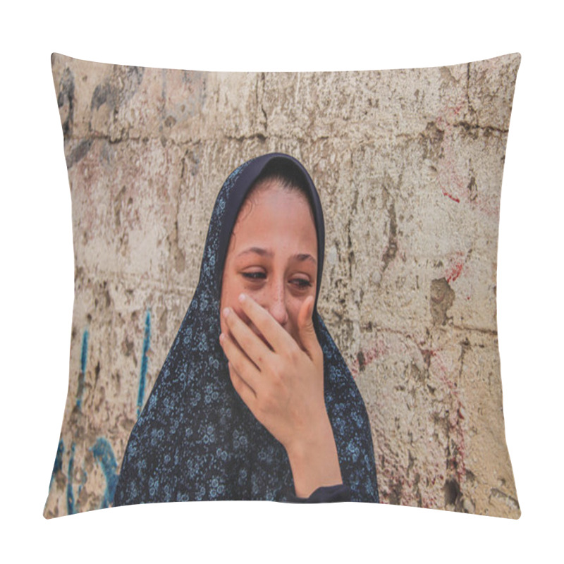 Personality  September 14, 2023 - Gaza, Palestine: Gazans Are Mourning A Great Loss As Thousands Gathered To Bid Farewell To The Victims Of The Explosion That Occurred In The Malka Area.  Pillow Covers