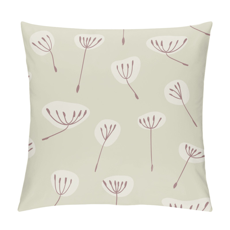 Personality  Seamless Pattern With Pastel Dandelion Flowers Pillow Covers