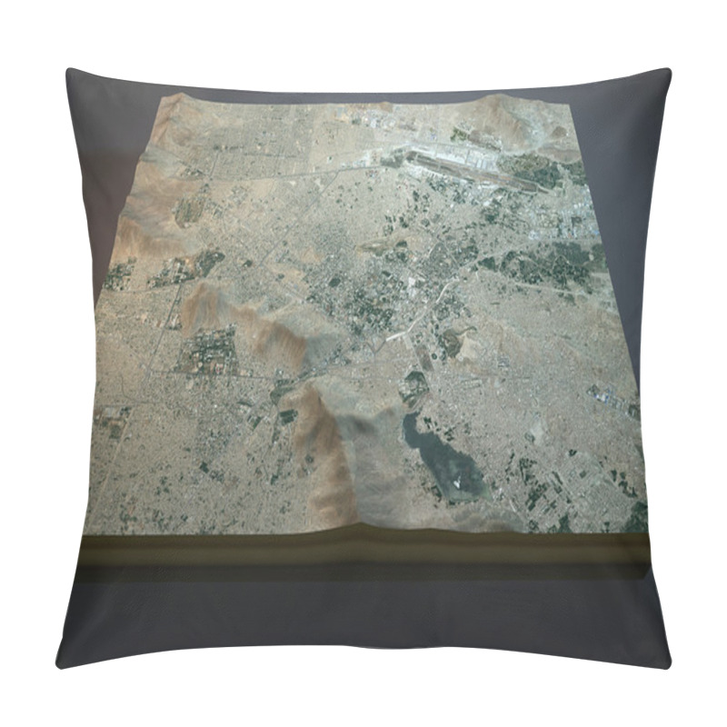 Personality  Satellite View Of Kabul Map Pillow Covers