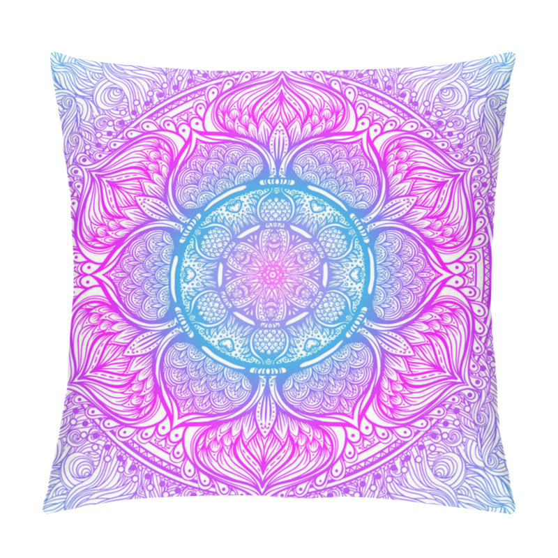 Personality  Vector Ornamental Mandala Inspired Ethnic Art, Patterned Indian  Pillow Covers