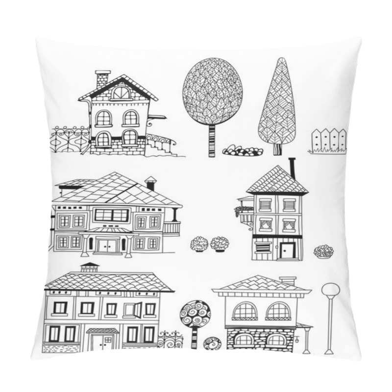 Personality  Houses Pillow Covers