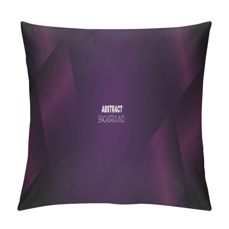 Personality  Abstract Dark Purple-Pink Waving Lines Technology Background. Black-Violet Gradient With Glowing Lines Shiny Geometric Shape And Diagonal, For Brochure, Cover, Poster, Banner, Website, Header Pillow Covers