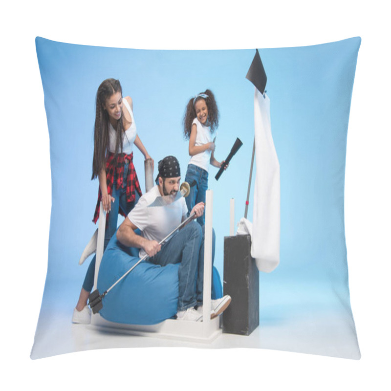 Personality  Family Playing Pretending Pirates  Pillow Covers