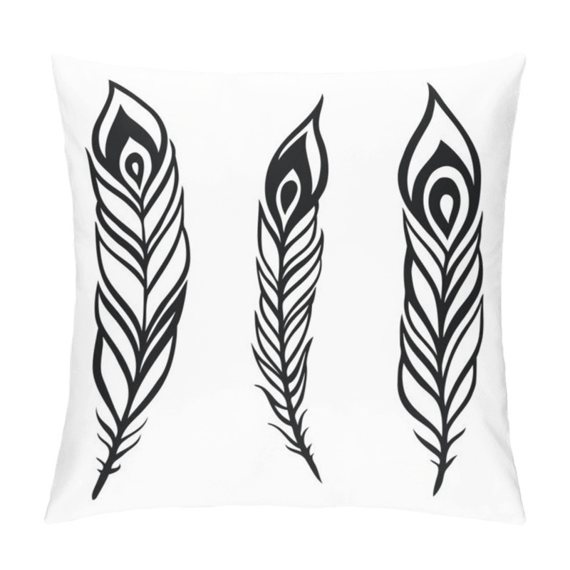 Personality  Peacock Feather Set. Pillow Covers