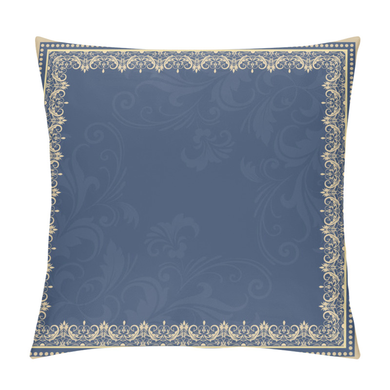 Personality  Vector Fine Floral Square Frame. Pillow Covers