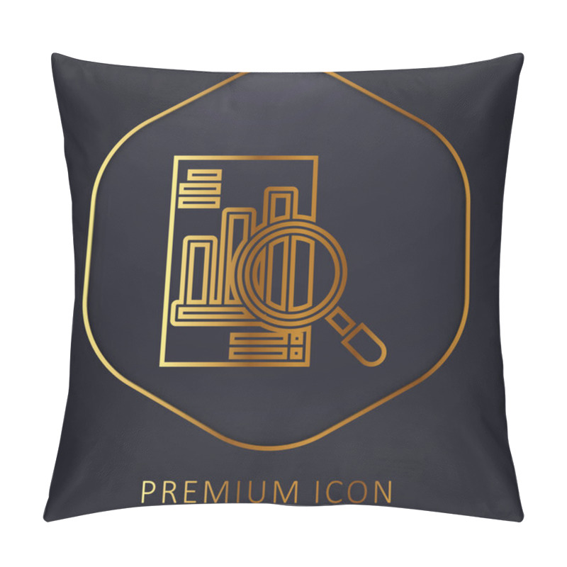 Personality  Analysis Golden Line Premium Logo Or Icon Pillow Covers