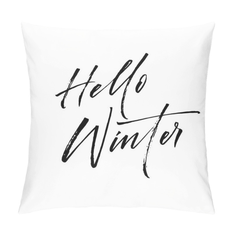 Personality  Hello Winter Card.  Pillow Covers