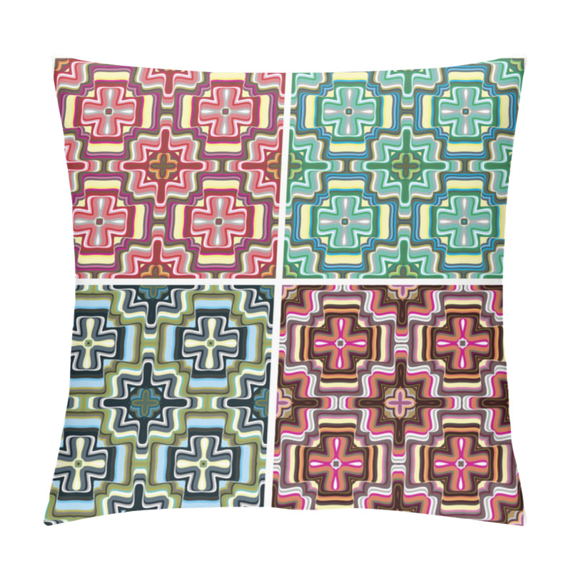 Personality  Mediterranean Style Tile Pattern Pillow Covers