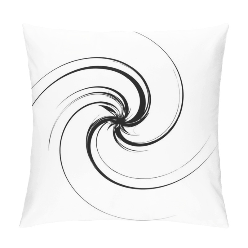 Personality  Geometric Radial Element. Abstract Concentric, Radial Geometric Motif Pillow Covers