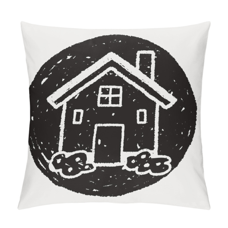 Personality  Doodle House Pillow Covers