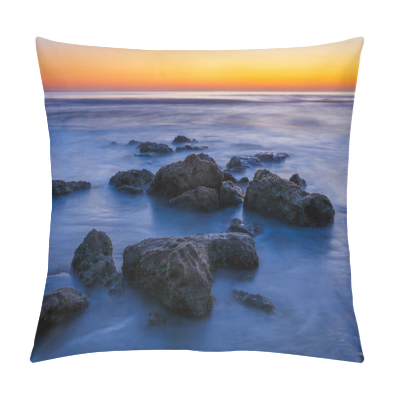 Personality  Beach Rocks Sunrise Pillow Covers