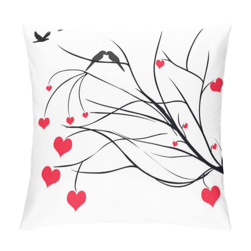 Personality  Hearts On Tree Branch Pillow Covers