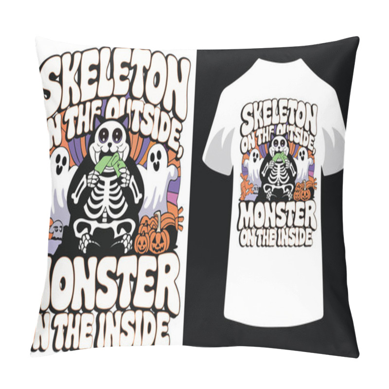 Personality  SKELETON ON THE OUTSIDE MONSTER ON THE INSIDE Pillow Covers