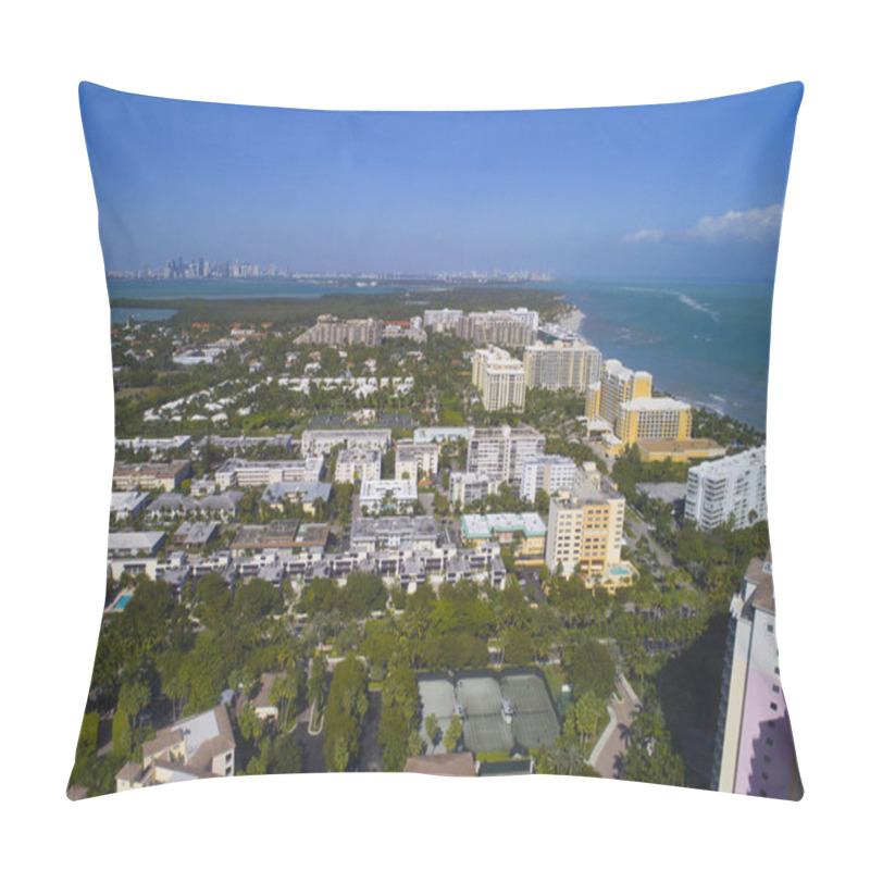 Personality  Aerial Image Of Key Biscayne Florida Pillow Covers