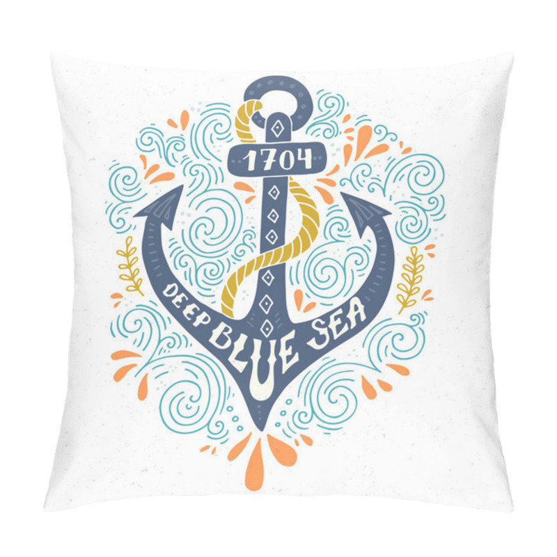 Personality  Anchor And Hand Lettering Elements Pillow Covers