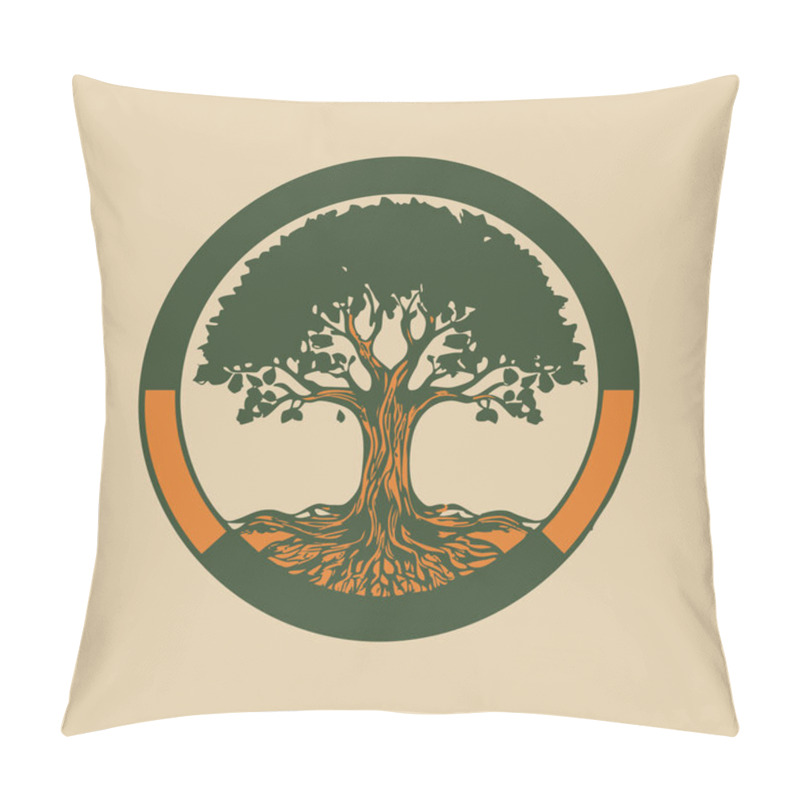 Personality  Abstract Tree Illustration Art Design For Social Media Template Backgrounds. Pillow Covers