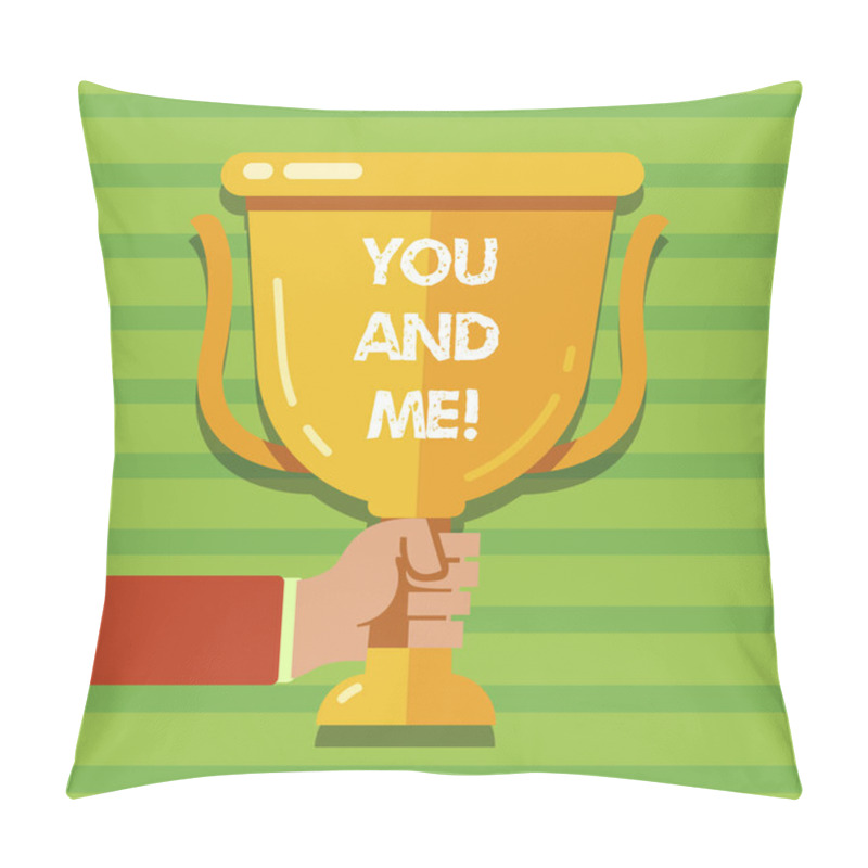 Personality  Conceptual Hand Writing Showing You And Me. Business Photo Text Couple Relationship Compromise Expressing Roanalysistic Feelings. Pillow Covers